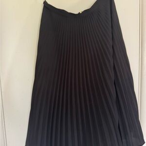 Calvin Klein Black A-Line Pleated Skirt